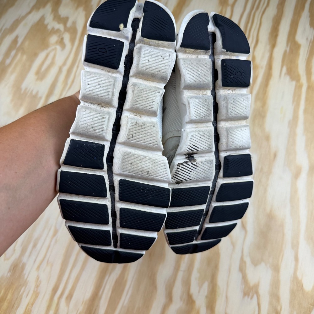 On Cloud X Womens Running Shoes White Black Size 8.5 Training Sneakers - Picture 5 of 9